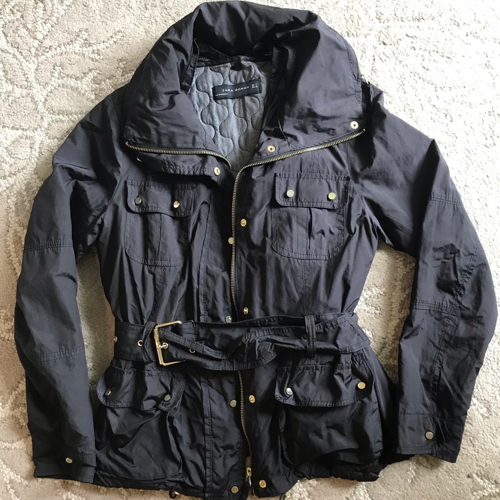 Cute Black Zara Jacket with Gold Bottons